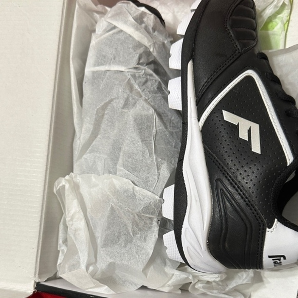 New Franklin Tournament Baseball Cleats black white size 2 kids